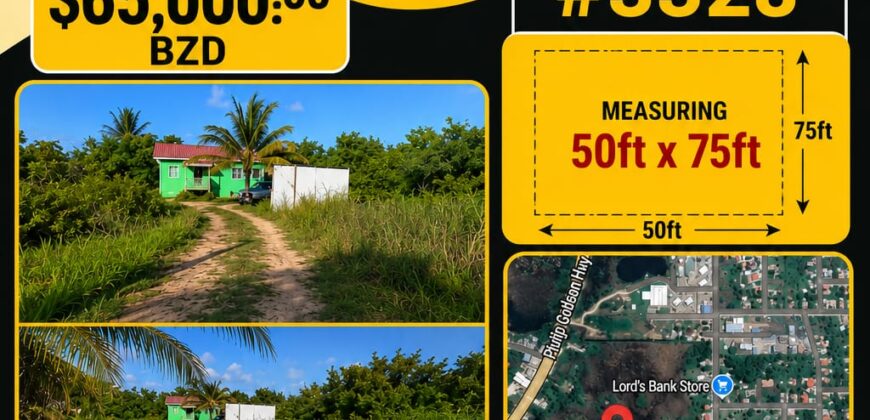 Land For Sale (Ladyville) Lords Bank(Hollywood)